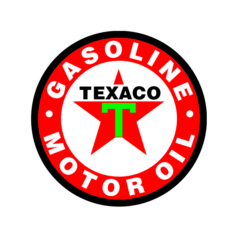 Lot 23 stickers autocollant TEXACO logo sponsor taille 3, 5, 7 et 10 cm 060 