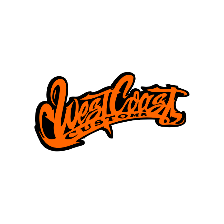 Sticker autocollant West coast orange