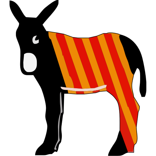 Autocollant de l'âne catalan