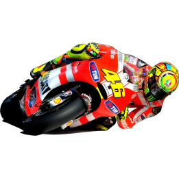 Sticker autocollant Rossi poster ducati