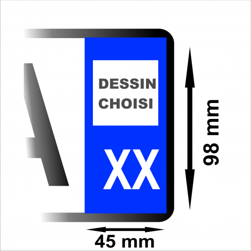 Autocollant plaque immatriculation