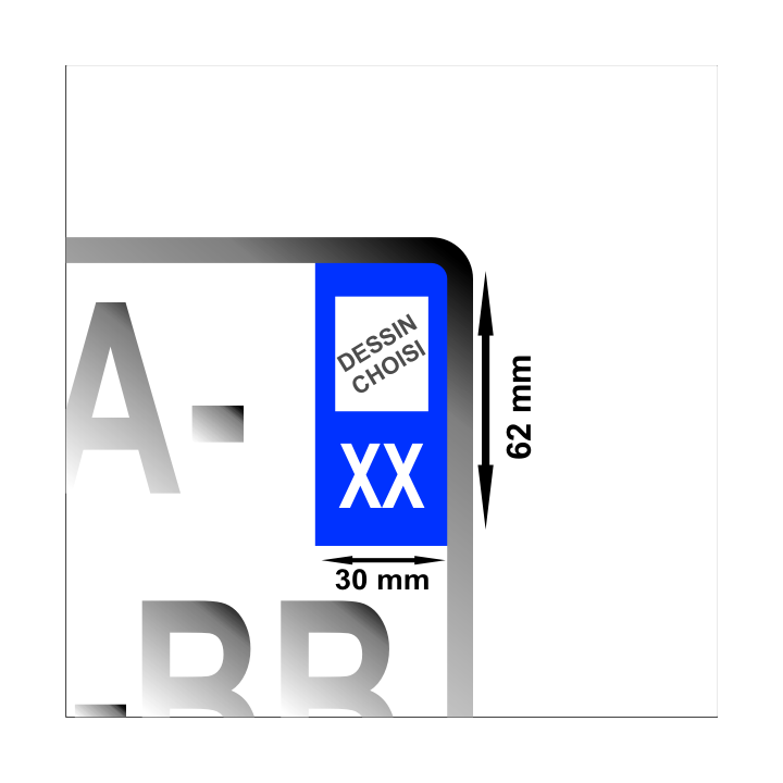 Sticker autocollant Logo plaque