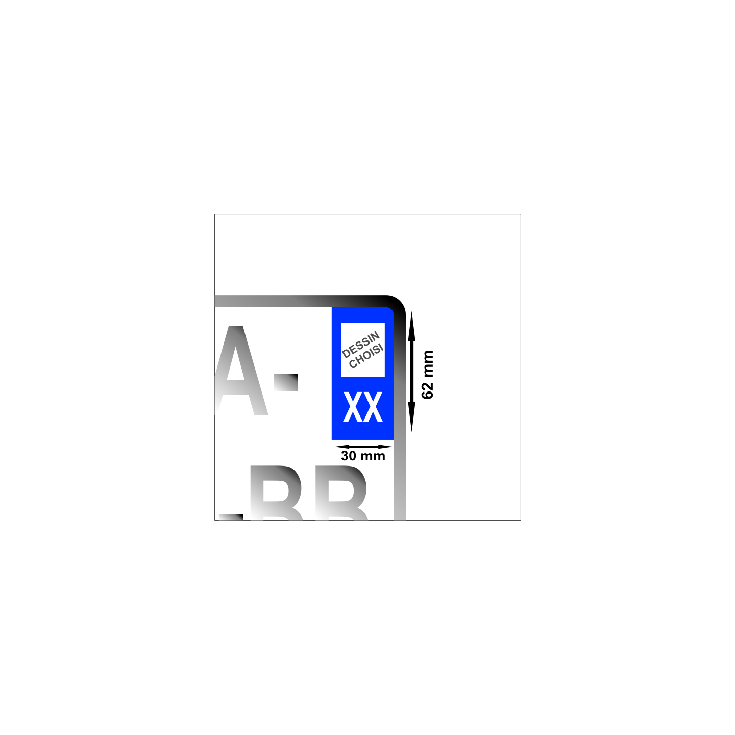 Logo plaque moto