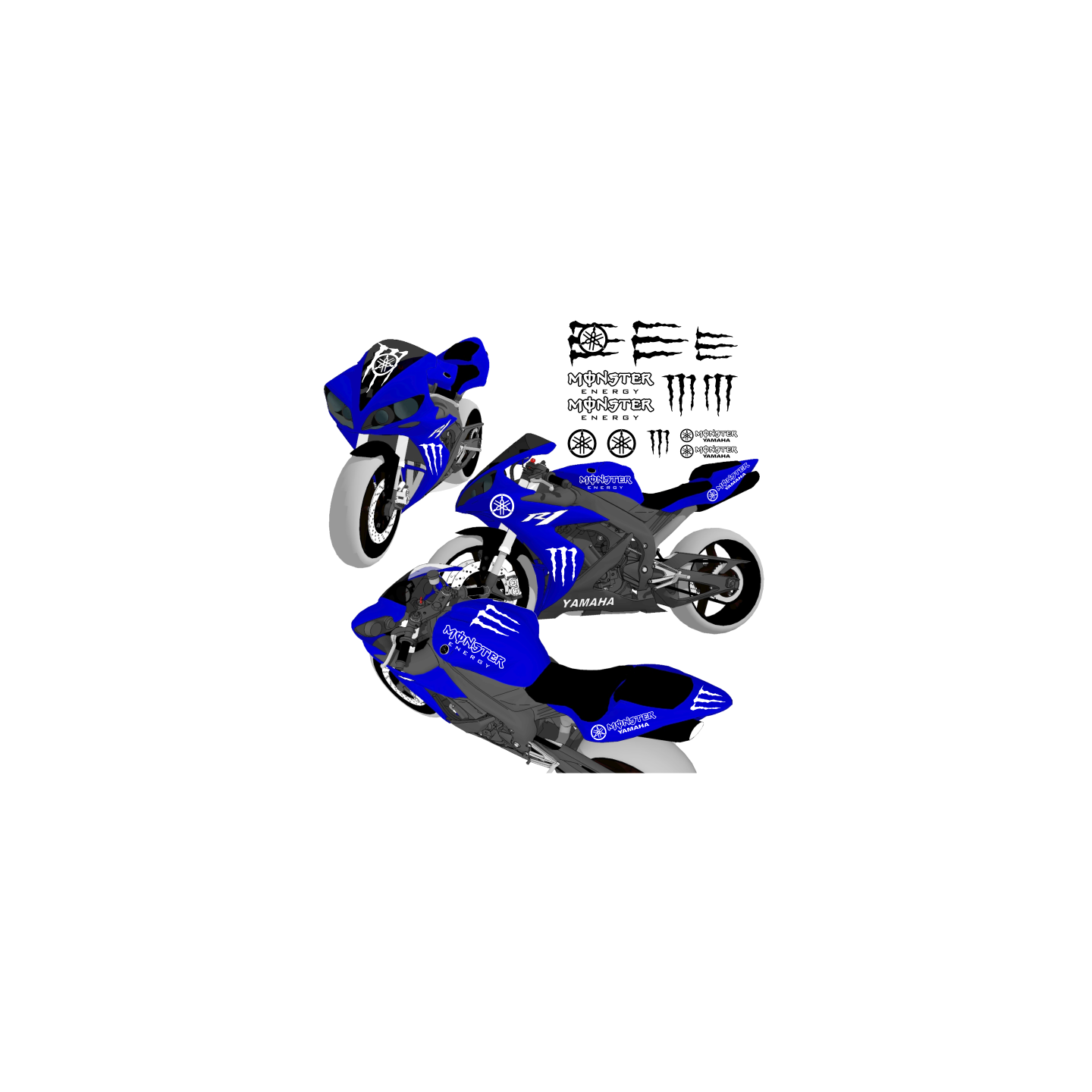Kit moto monster energy yamaha