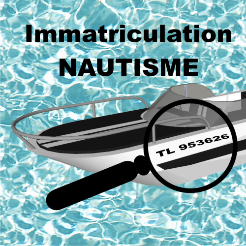 Sticker autocollant immatricualtion bateau