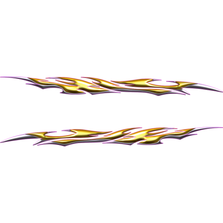 Sticker autocollant flaming couleur