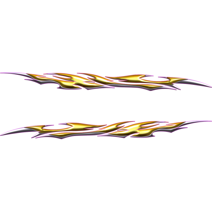 Sticker autocollant flaming couleur