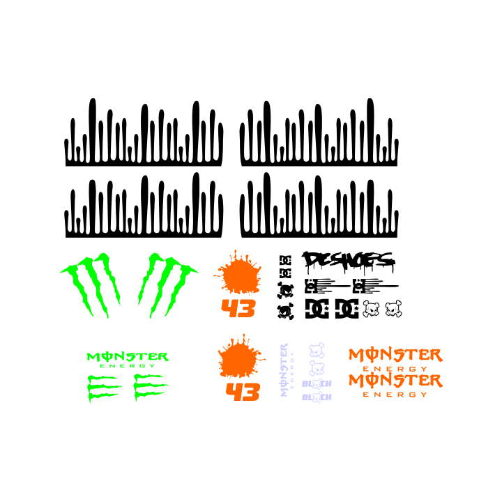 Sticker autocollant Ken Block kit deco vehicule foncé
