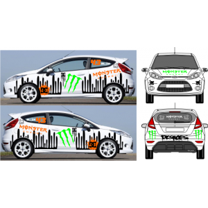 Sticker autocollant Ken Block kit deco vehicule foncé