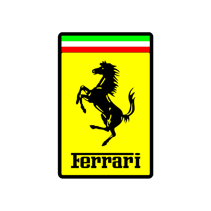 Sticker autocollant Ferrari couleur
