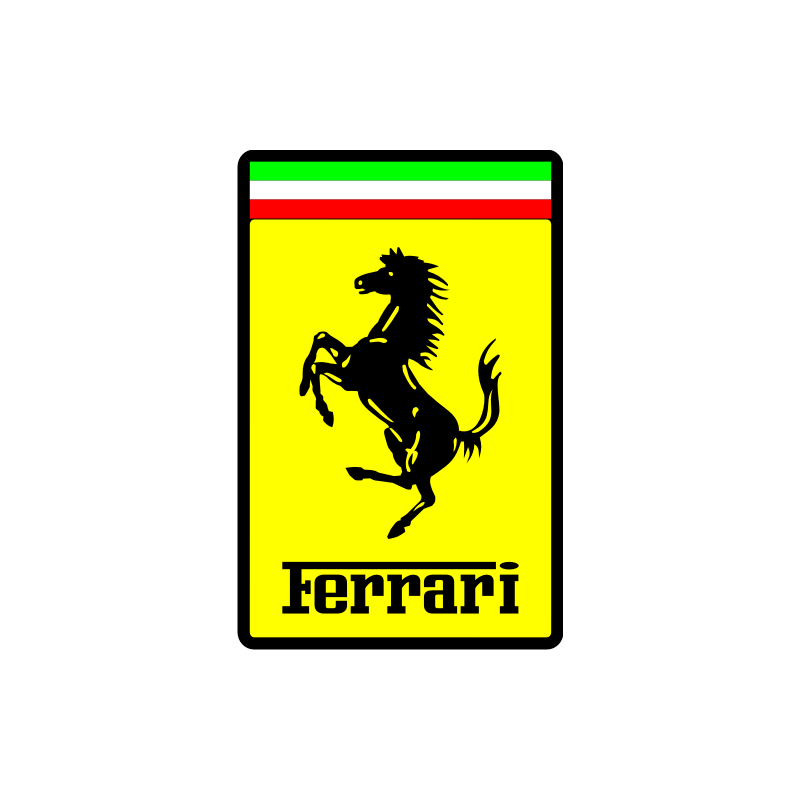 Autocollant Ferrari 6 - Taille et coloris au choix