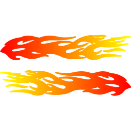 Sticker autocollant flaming couleur