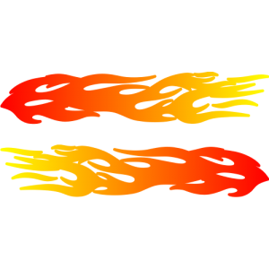 Sticker autocollant flaming couleur