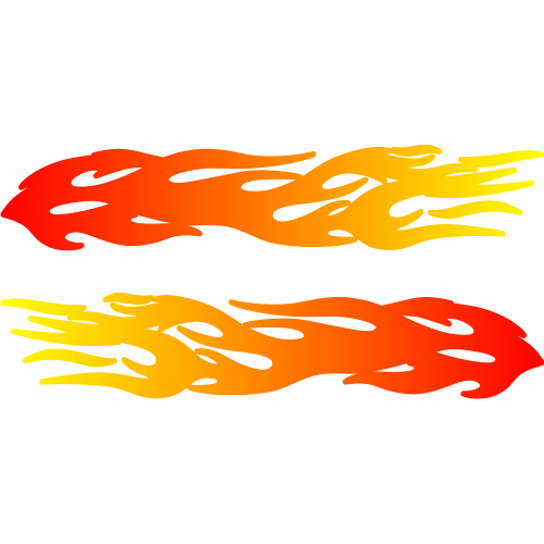 Sticker autocollant flaming couleur