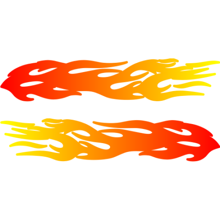Sticker autocollant flaming couleur