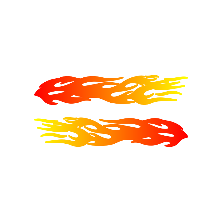 Sticker autocollant flaming couleur