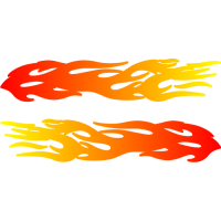 Sticker autocollant flaming couleur