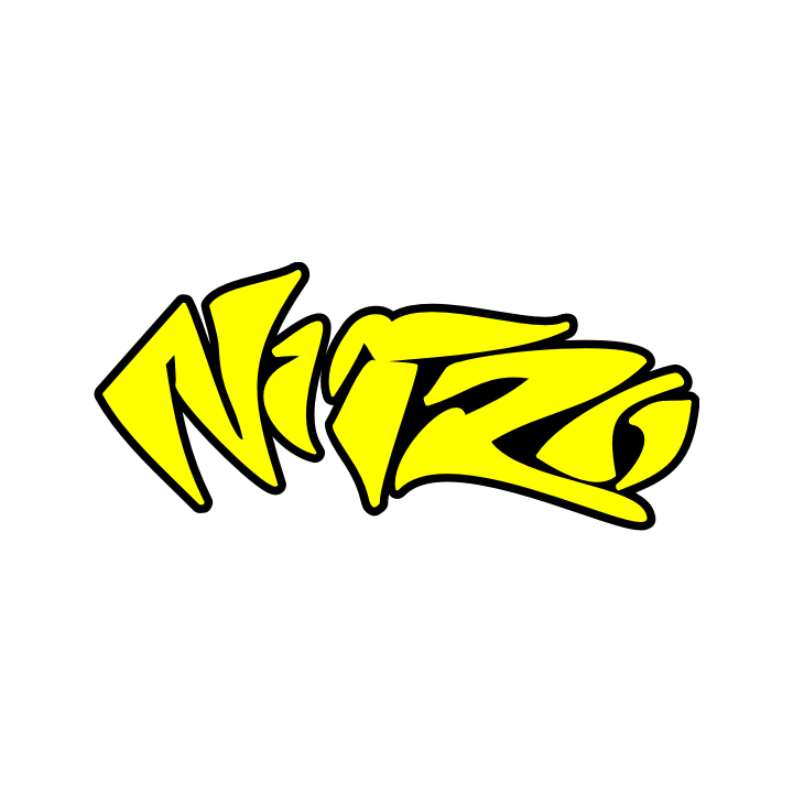 Sticker autocollant Mbk Nitro blanc et noir