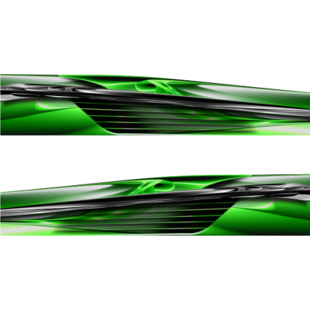 Sticker autocollant kit bas de caisse bleu