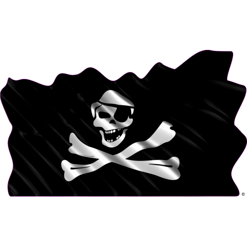 Sticker autocollant Drapeau Pirate