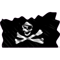 Sticker autocollant Drapeau Pirate