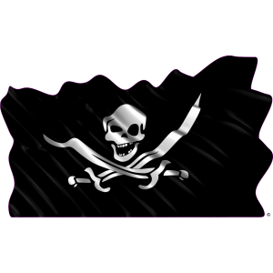 Sticker autocollant Drapeau Pirate