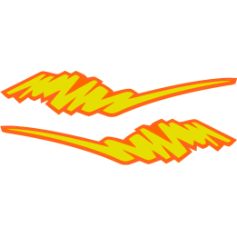 Sticker autocollant flaming couleur DE BASE