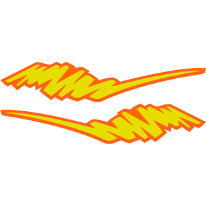 Sticker autocollant flaming couleur DE BASE