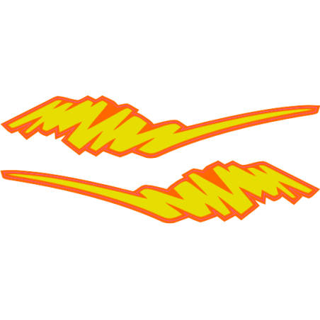 Sticker autocollant flaming couleur DE BASE