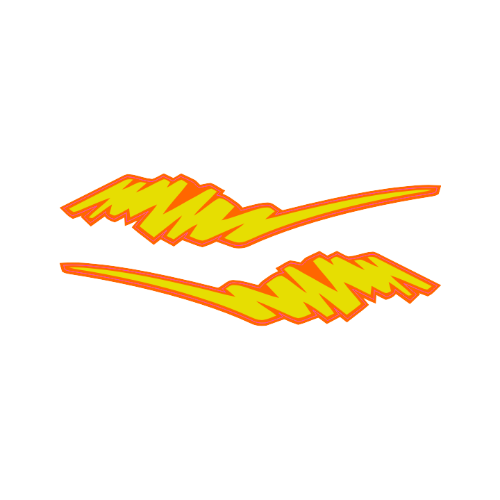 Sticker autocollant flaming couleur DE BASE