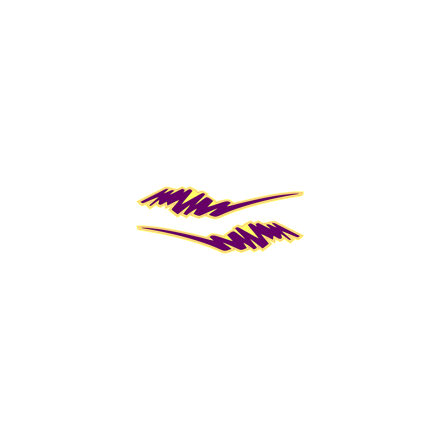 flaming jaune violet