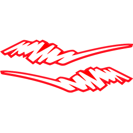 Sticker autocollant flaming blanc noir