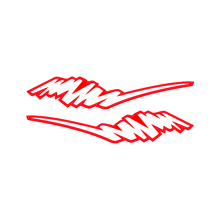 Sticker autocollant flaming blanc noir