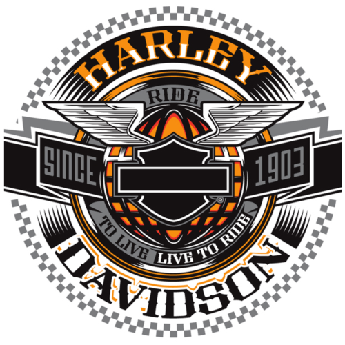 Sticker autocollant Harley davidson rond