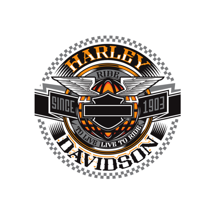 Sticker autocollant Harley davidson rond