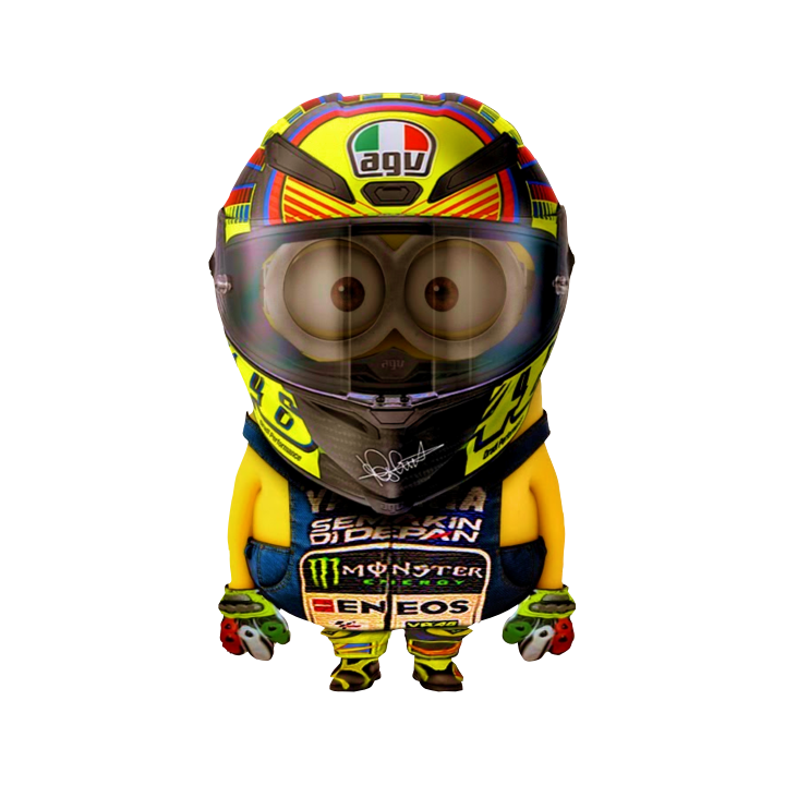 Sticker autocollant minion valentino rossi