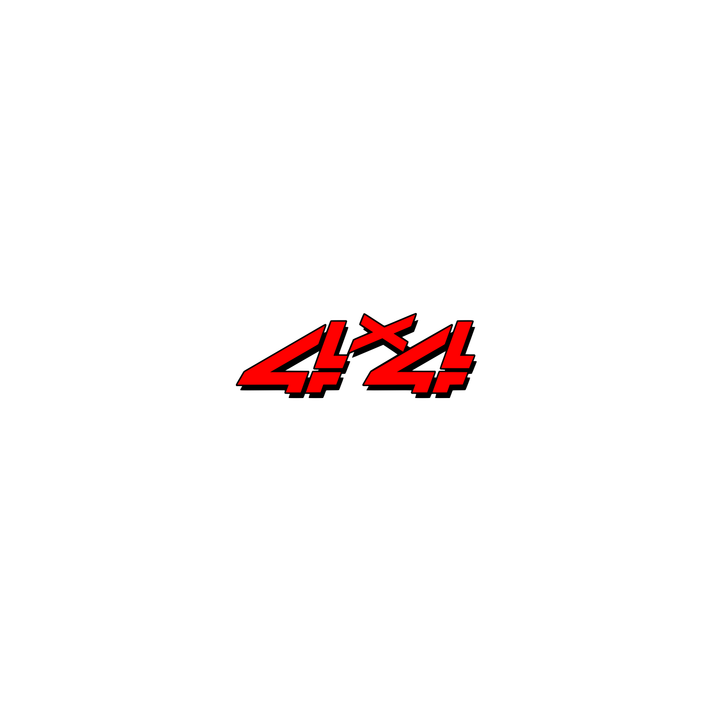 4x4 rouge et noir