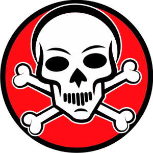 Sticker autocollant Tête de mort Pirate