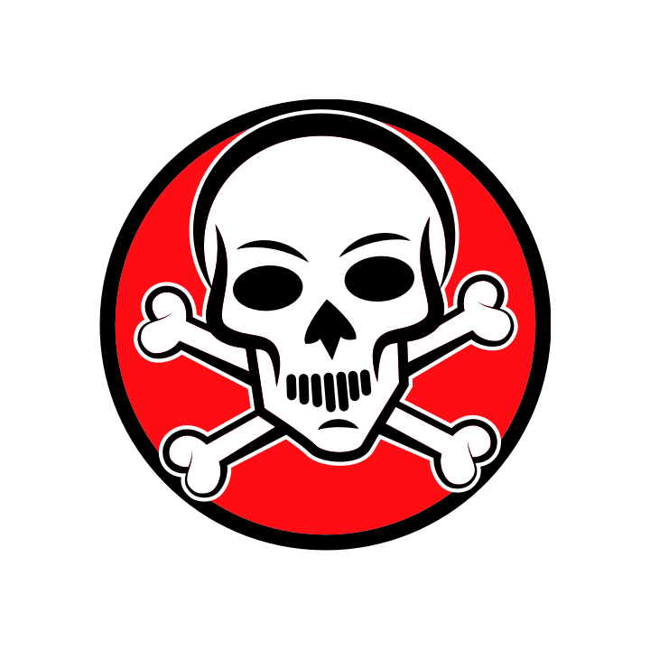 Sticker autocollant Tête de mort Pirate