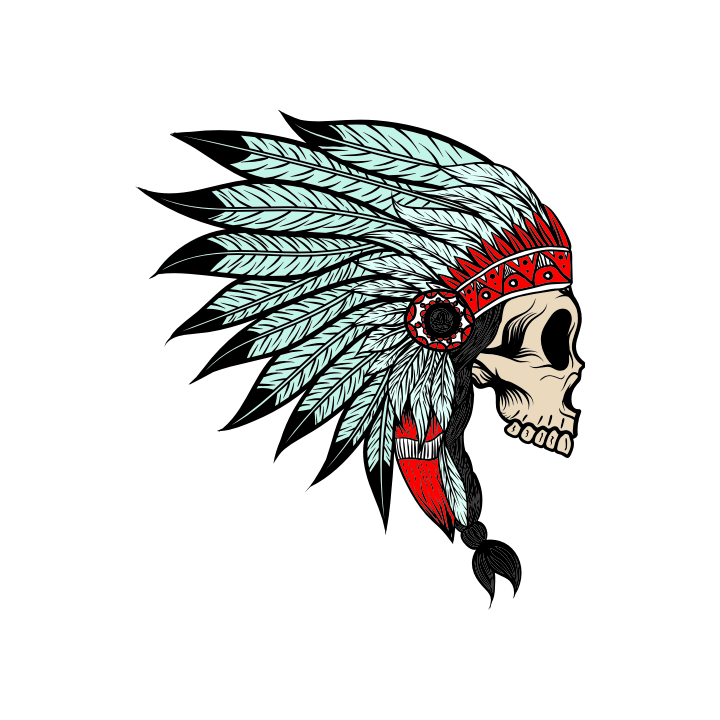 Sticker autocollant Tête de mort Argenté