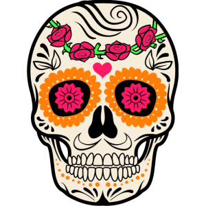Sticker autocollant Tête de mort Mexicaine 2