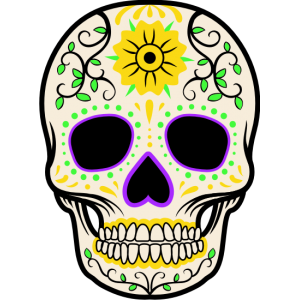 Sticker autocollant Tête de mort Mexicaine 3