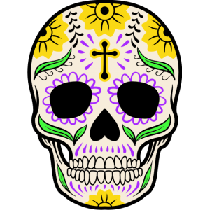 Sticker autocollant Tête de mort Mexicaine 4