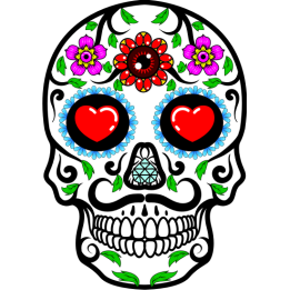 Sticker autocollant Tête de mort Mexicaine 7