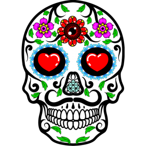 Sticker autocollant Tête de mort Mexicaine 7