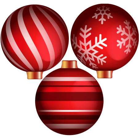 Sticker autocollant 3 boules rouges