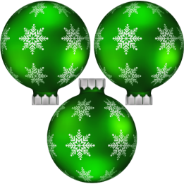 Sticker autocollant 3 boules vertes