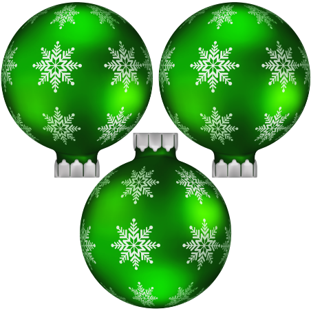 Sticker autocollant 3 boules vertes
