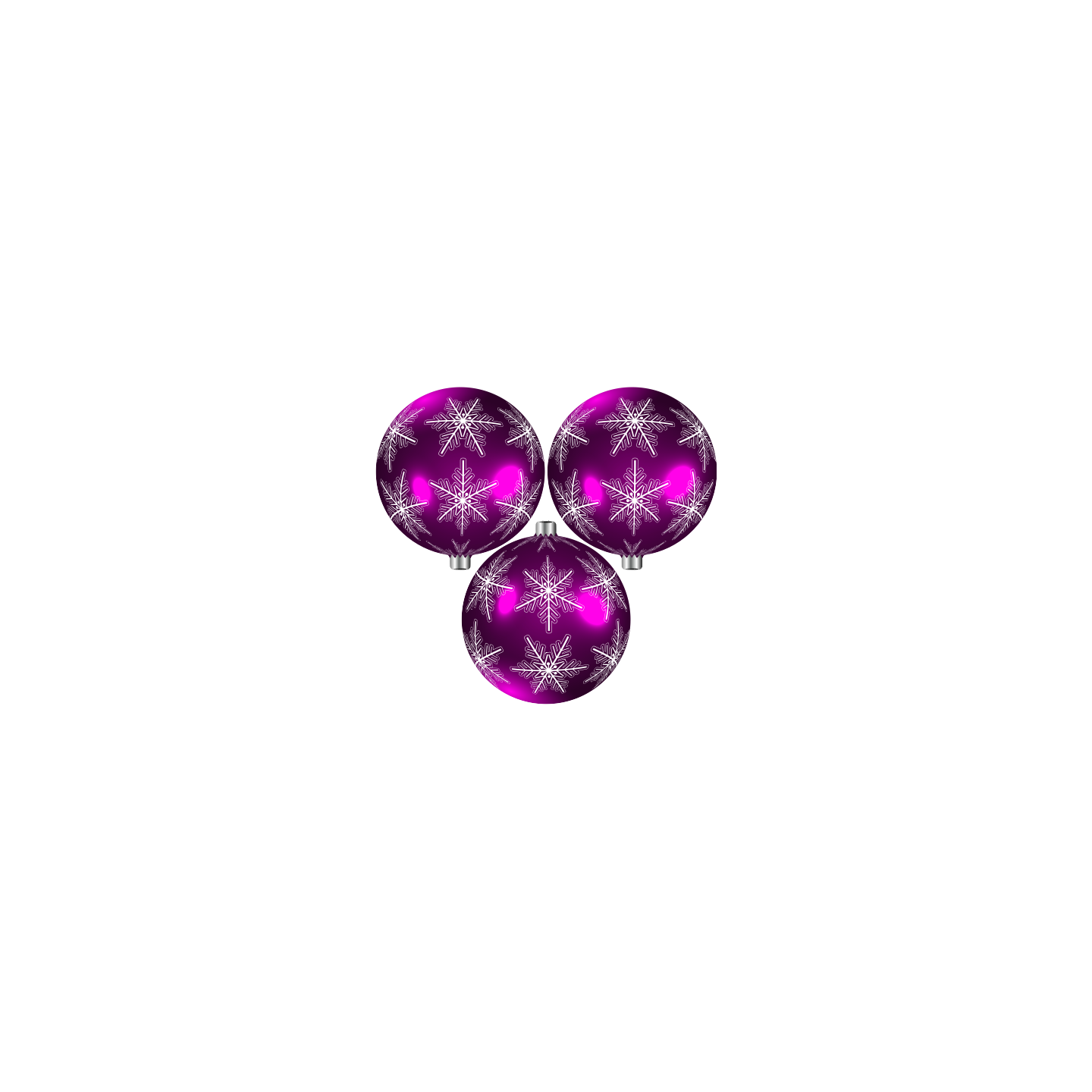 3 boules violettes