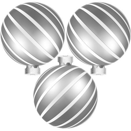 Sticker autocollant 3 boules violettes